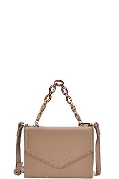 TOP PLASTIC CHAIN CROSS BODY SHOULDER BAG