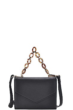 TOP PLASTIC CHAIN CROSS BODY SHOULDER BAG