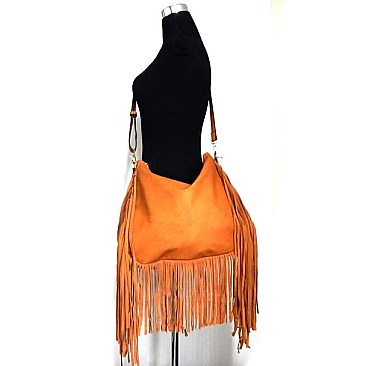 Unique Fringe Style Genuine Leather Messenger Bag