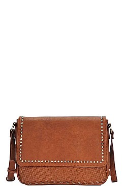 STYLISH STUDDED CROSS BODY BAG