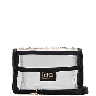 Chic Smooth Transparent Clair Fashion Sling Bag JYBGS-2835