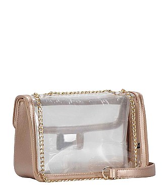 Chic Smooth Transparent Clair Fashion Sling Bag JYBGS-2835