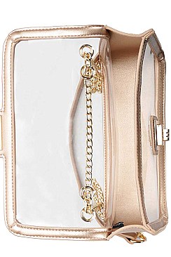 Chic Smooth Transparent Clair Fashion Sling Bag JYBGS-2835