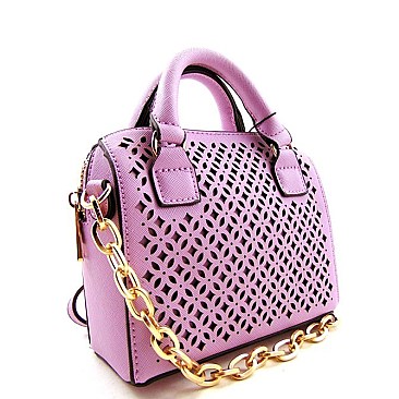 Laser-cut Petite Small Size Satchel Cross Body