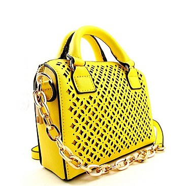 Laser-cut Petite Small Size Satchel Cross Body