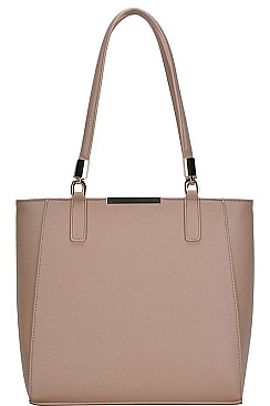 CLASSIC TEXTURED PU LEATHER FASHION TOTE BAG JYBGT-1451