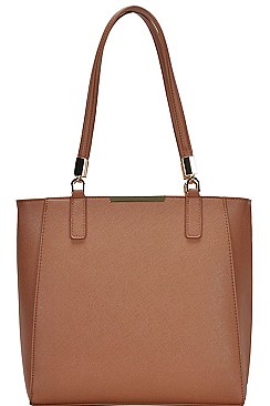 CLASSIC TEXTURED PU LEATHER FASHION TOTE BAG JYBGT-1451