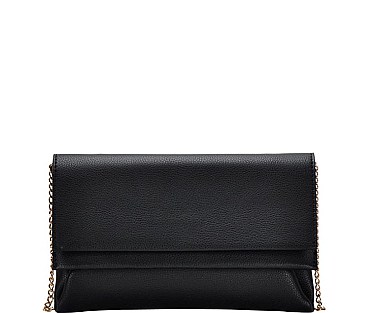 STYLISH DESIGNER DOUBLE FLAP CLUTCH WITH CHAIN JYBGT-2597