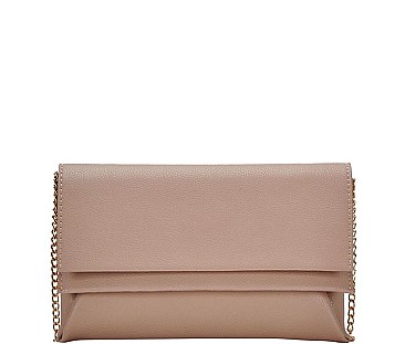 STYLISH DESIGNER DOUBLE FLAP CLUTCH WITH CHAIN JYBGT-2597