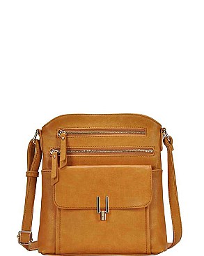 DESIGNER FASHION STYLISH MULTI ZIPPED CROSSBODY BAG JYBGT-3561