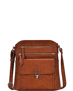 DESIGNER FASHION STYLISH MULTI ZIPPED CROSSBODY BAG JYBGT-3561