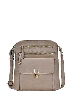 DESIGNER FASHION STYLISH MULTI ZIPPED CROSSBODY BAG JYBGT-3561