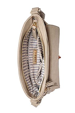 DESIGNER FASHION STYLISH MULTI ZIPPED CROSSBODY BAG JYBGT-3561