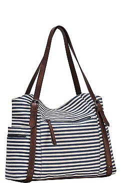 STYLISH VEGAN LEATHER AZTEC STRIPED CHIC TOTE BAG JYBGT-77470