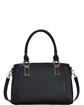 CLASSY SMOOTH TEXTURED PU LEATHER STYLISH SATCHEL JYBGT-81070