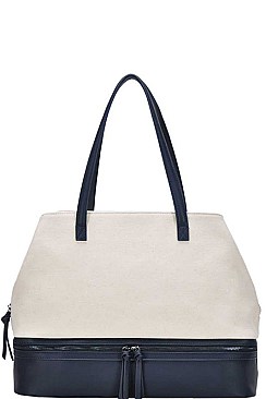 CHIC MODERN TWO-TONE SATCHEL BAG JYBGT-81947