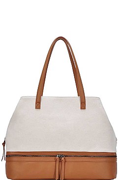 CHIC MODERN TWO-TONE SATCHEL BAG JYBGT-81947