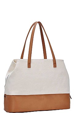 CHIC MODERN TWO-TONE SATCHEL BAG JYBGT-81947