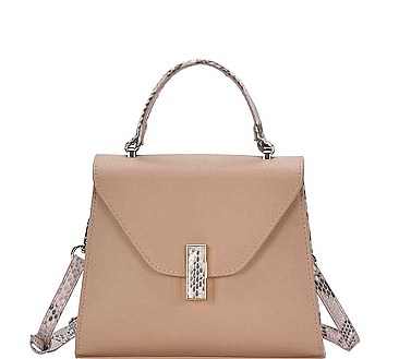 PYTHON TWO TONE SHOULDER BAG