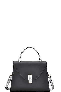 PYTHON TWO TONE SHOULDER BAG