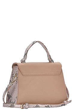 PYTHON TWO TONE SHOULDER BAG