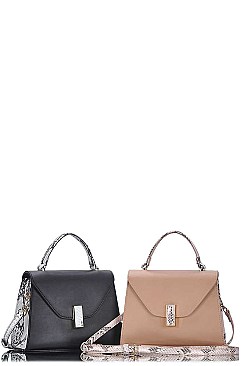 PYTHON TWO TONE SHOULDER BAG