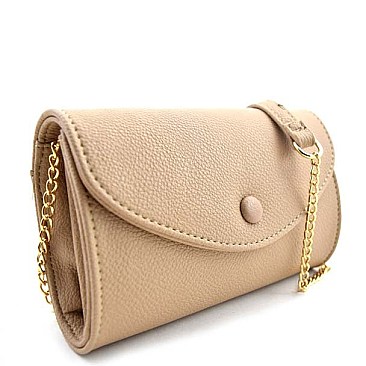 Elaborate Style Chain Accent Messenger Bag