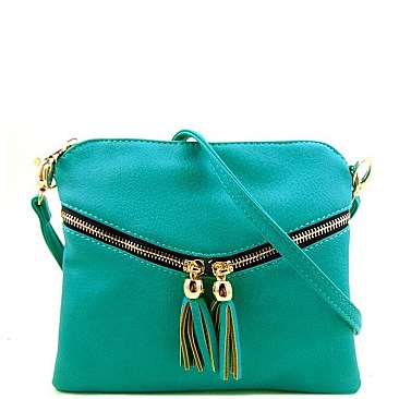 Soft Touch Zipper Tassel Design Fashion Cross Body Messenger