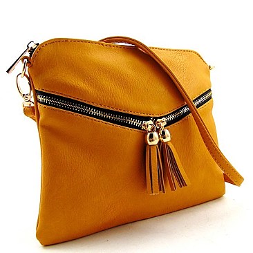 Soft Touch Zipper Tassel Design Fashion Cross Body Messenger