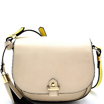 BGT46435-LP Myztique 2 Tone Colored Strap Cross Body