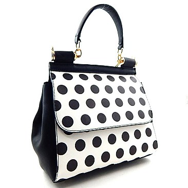 Hardware Polka Dot Medium Satchel