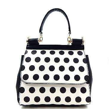 Hardware Polka Dot Medium Satchel