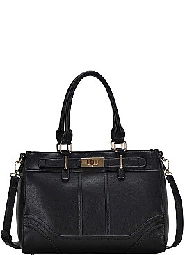 STYLISH PU LEATHER SATCHEL WITH LONG STRAP JYBGW-43651