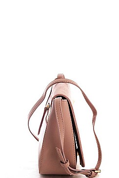 CLASSY SMOOTH TEXTURED PU LEATHER CHIC PRINCESS SHOULDER BAG JYBGW-47322