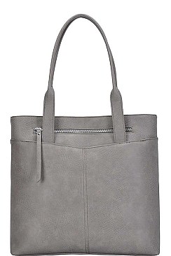 STYLISH SMOOTH TEXTURED PU LEATHER DESIGNER CHIC TOTE BAG JYBGW-48738