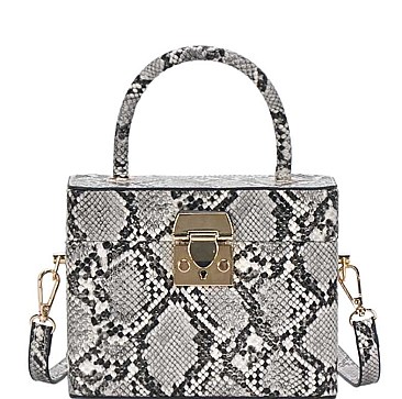 FASHION STRUCTURED ANIMAL PRINT TOTE BAG