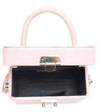 FASHION STRUCTURED ANIMAL PRINT TOTE BAG