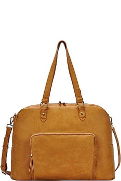 STYLISH TEXTURED PU LEATHER CHIC POCKET SATCHEL JYBGW-81707