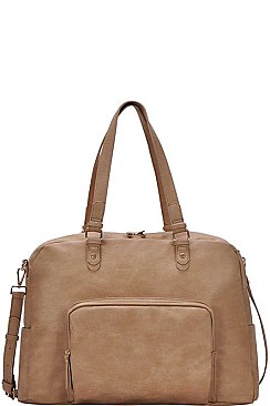 STYLISH TEXTURED PU LEATHER CHIC POCKET SATCHEL JYBGW-81707