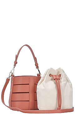 2IN1 STYLISH BUCKET CROSS BODY SHOULDER BAG