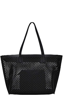 FASHION MESH 2in1 SHOPPER BAG SET JYBGW-81982