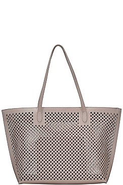 FASHION MESH 2in1 SHOPPER BAG SET JYBGW-81982