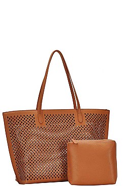 FASHION MESH 2in1 SHOPPER BAG SET JYBGW-81982