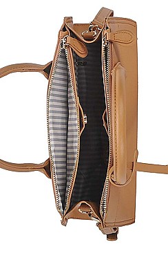 FASHION TRENDY SATCHEL WITH LONG STRAP