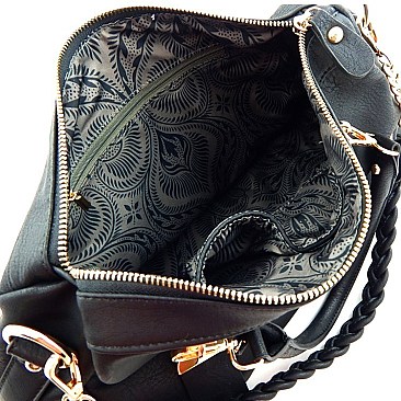 Braided Strap -End Pocket Bag