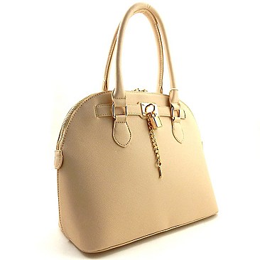 Boutique Padlock Chain Accent Satchel