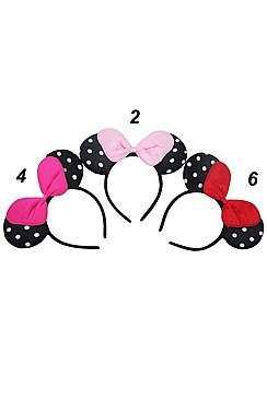 A DOZEN ASSORTED POLKA DOT ACCENT HEADBAND