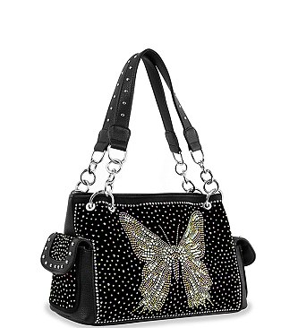 Rhinestone Butterfly Fashion Handbag