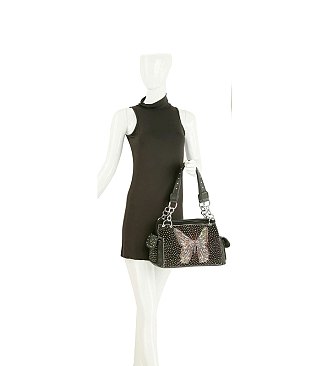 Rhinestone Butterfly Fashion Handbag