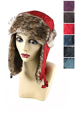 Pack of 12 (pieces) Assorted Faux Fur Fashion Aviator Hat FM-BHT40073B